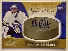 2006-07 Upper Deck Sweet Shot Signature Saves Andrew Raycroft #SS-AR Auto Leafs
